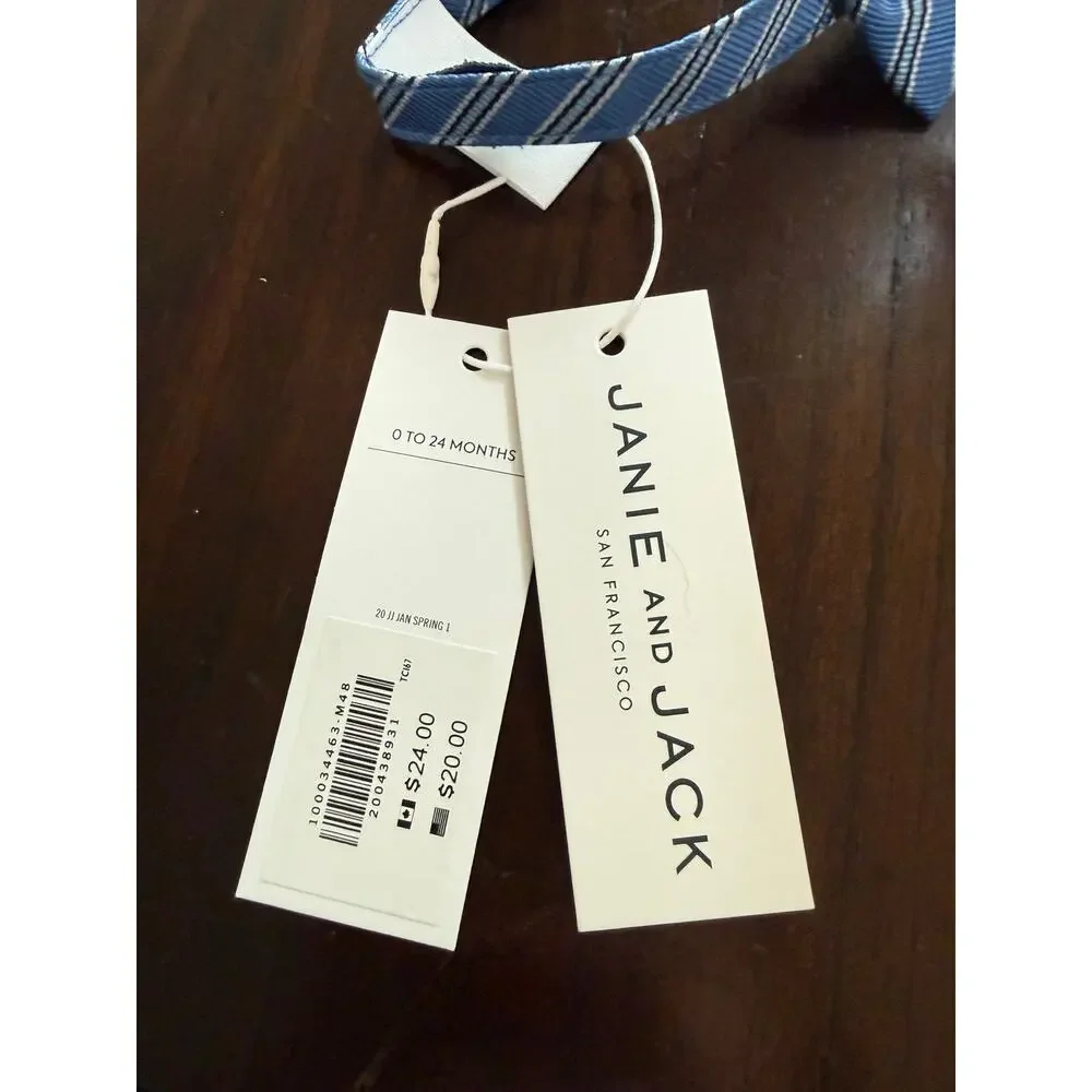 NWT Boys Blue Striped Bow Tie